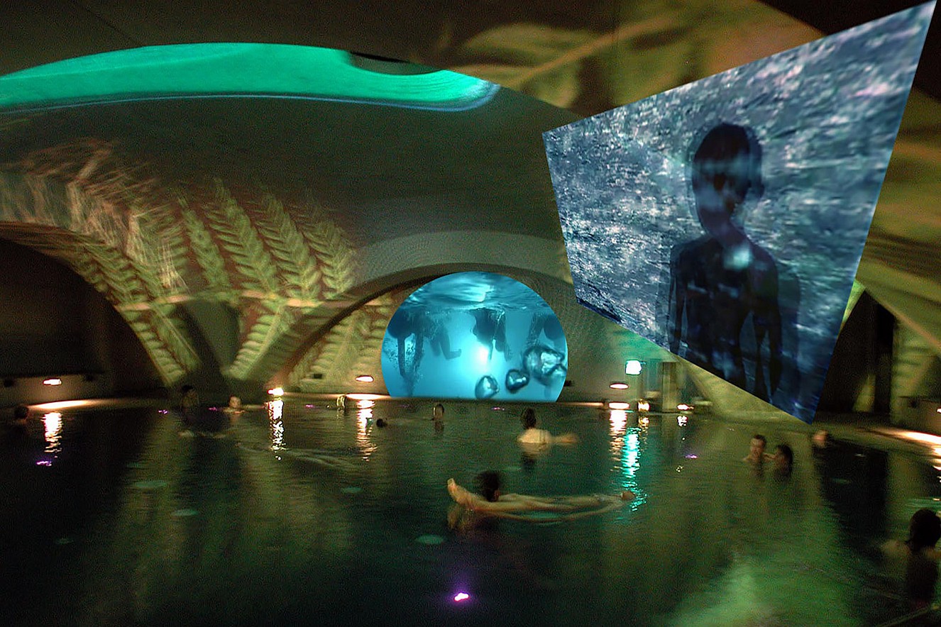 Liquid Light
Videoprojektion aufs Wasser, Sound
Liquidrom Therme, Berlin